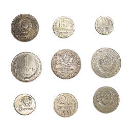 Alte sowjetische Münzen