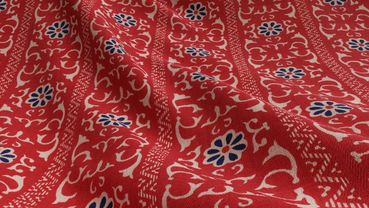 Cotton Fabric With Flower