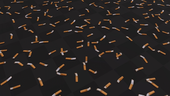 Orange Filter Zigarettenkippen