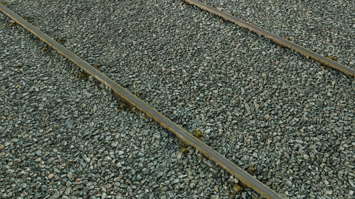 Железная дорога покрытая гравием