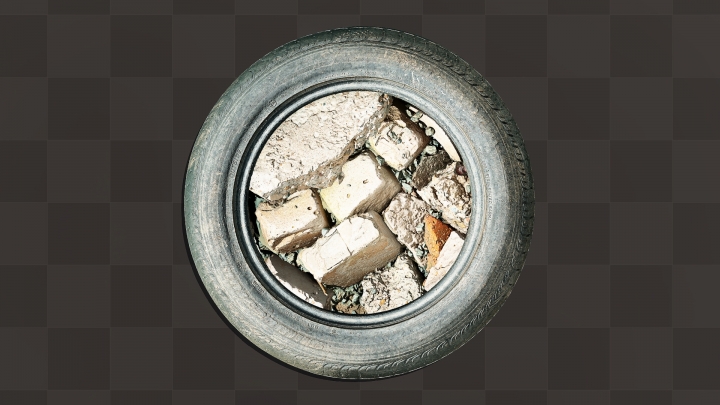 Brick Filled Tire
