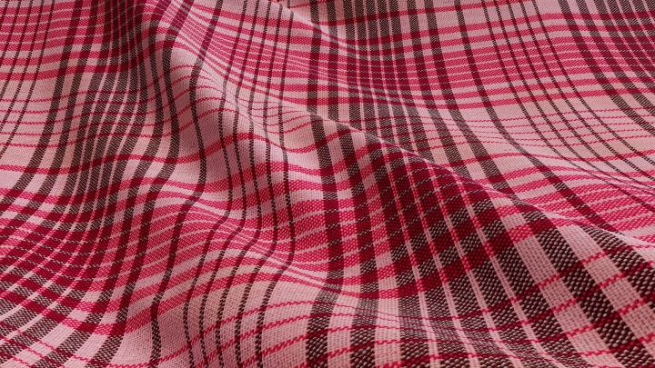 Красная полосатая ткань
