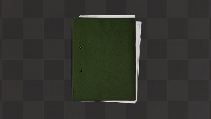 Зеленая папка для бумаг
