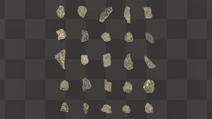 Petites pierres de granit