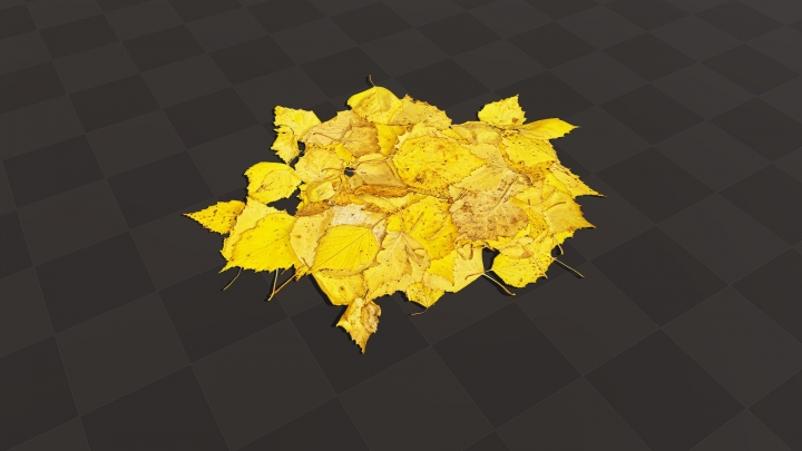 Gelber Blätterhaufen