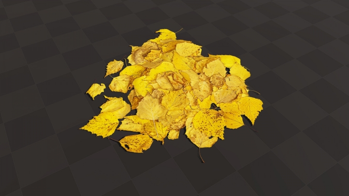 Haufen gelber Blätter