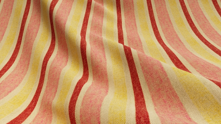 Разноцветная ткань в полоску