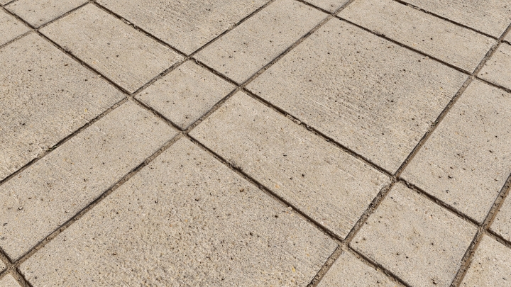 Тротуар из бетонных плит