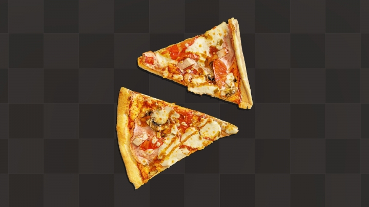 Два куска пиццы